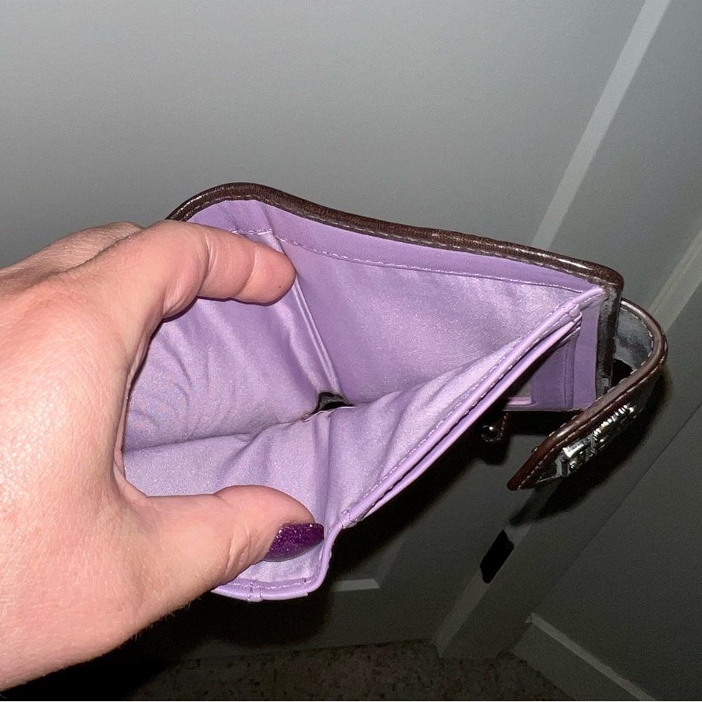Coach Purple and Brown Patterned Hobo Bag & Wallet - Picture 7 of 11